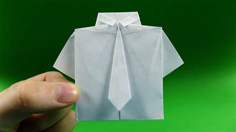 How To Make A Paper Shirt And Tie Easy Origami Youtube
