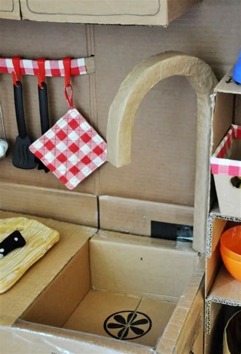 Diy Cardboard Play Kitchen Craft Projects For Every Fan