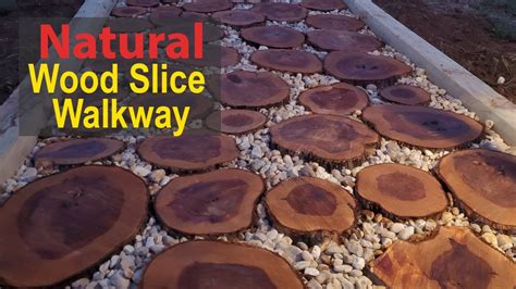 How To Build A Natural Wood Slice Walkway Using Cedar Trees Youtube