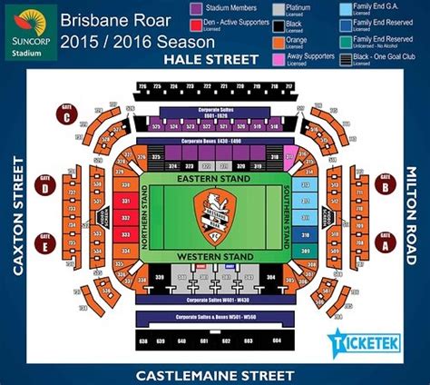 7 Images Broncos Seating Map Suncorp And View Alqu Blog