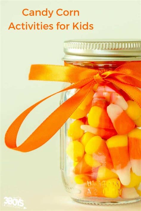 Problem or it is trend? Candy Corn Activities for Kids - 3 Boys and a Dog