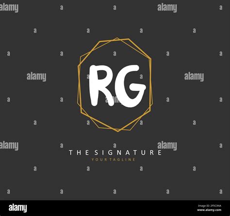 Rg Initial Letter Handwriting And Signature Logo A Concept Handwriting