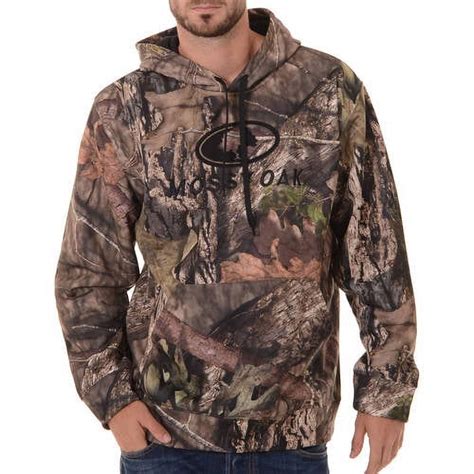 Realtree And Mens Camo Performance Pullover Fleece Hoodie