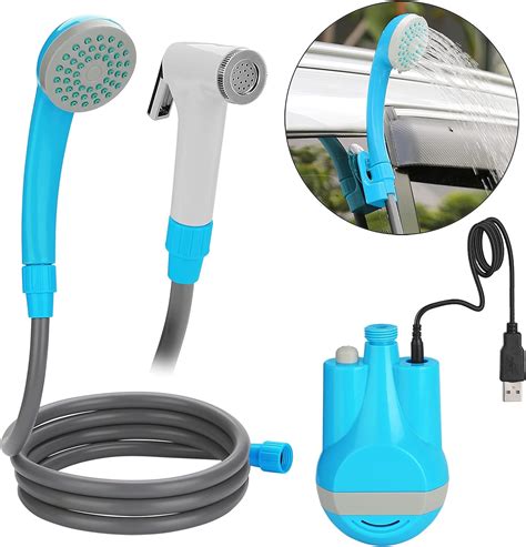 Camping Shower Wadeo Portable Handhold Outdoor Shower Detachable Rechargeable Outdoor Shower