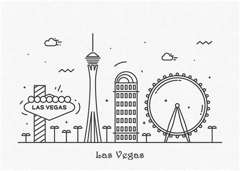 Las Vegas Cityscape Travel Poster Drawing By Inspirowl Design Pixels