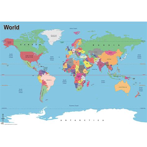 G1206849 Simple Map Of The World Gls Educational Supplies