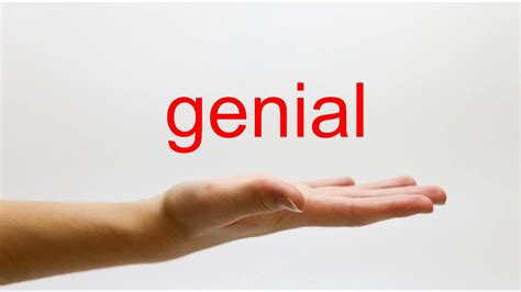 How To Pronounce Genial American English Youtube