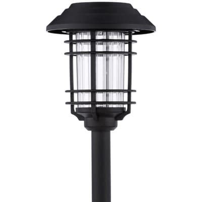Light up your pathway with a little character. Hampton Bay Solar Black Outdoor Integrated LED Landscape ...