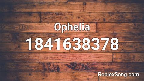 These roblox music ids and roblox song codes are very commonly used to listen to music inside roblox. Ophelia Roblox ID - Roblox music codes