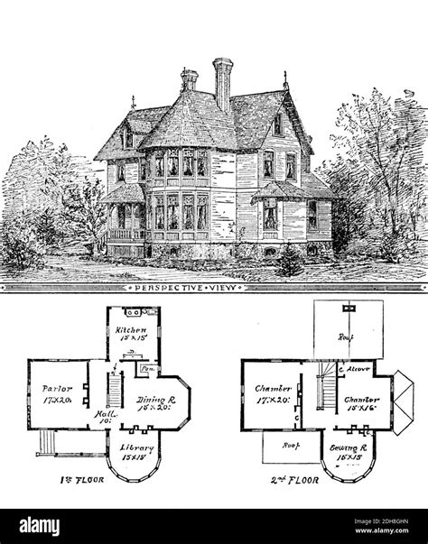 Gothic Victorian House Drawing