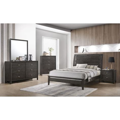 We have a variety of rent to own bedroom furniture for all your needs. Contemporary Gray 4 Piece Full Bedroom Set - Grant | RC ...