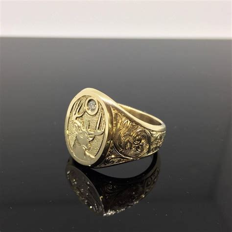 Custom Mens Signet Ring Gold Signet Ring Diamond Signet | Etsy | Signet