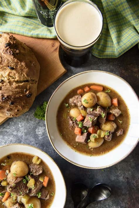 The Best Slow Cooker Irish Guinness Beef Stew The Crumby Kitchen
