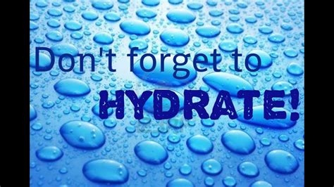 How To Stay Hydrated Youtube