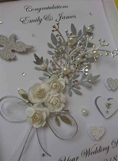 Personalised Luxury Handmade Wedding Card Anniversary Etsy