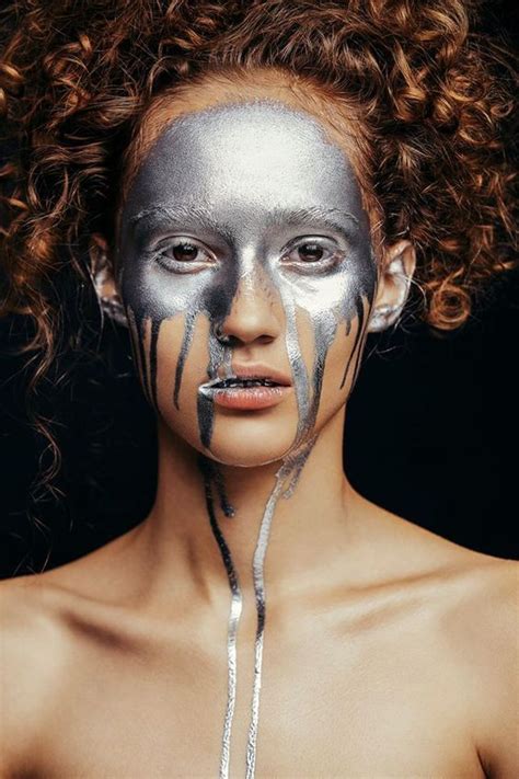 Metallic Face By Aldona Karczmarczyk And Mua Patrycja Dobrzeniecka Silver