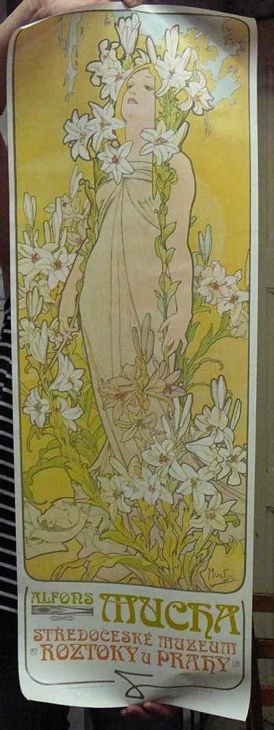 Kniha Plakát K Výstavě Alfonse Muchy Dívka V Bílém S Orchidejemi