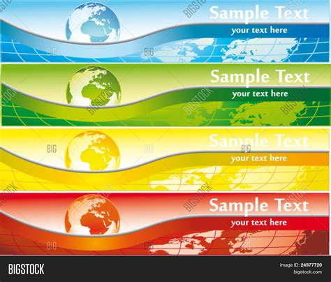 World Banner Set Vector And Photo Free Trial Bigstock