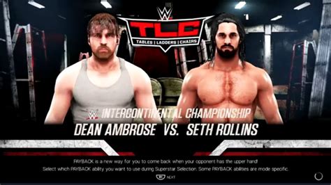 Wwe Tlc 2018 Seth Rollins Vs Dean Ambrose For The Wwe Intercontinental