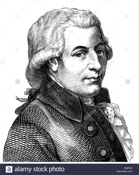 Historical Drawing 19th Century Wolfgang Amadeus Mozart