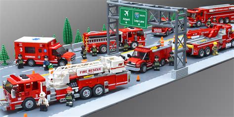 Lego Fire Department Task Force 3 Hellobricks