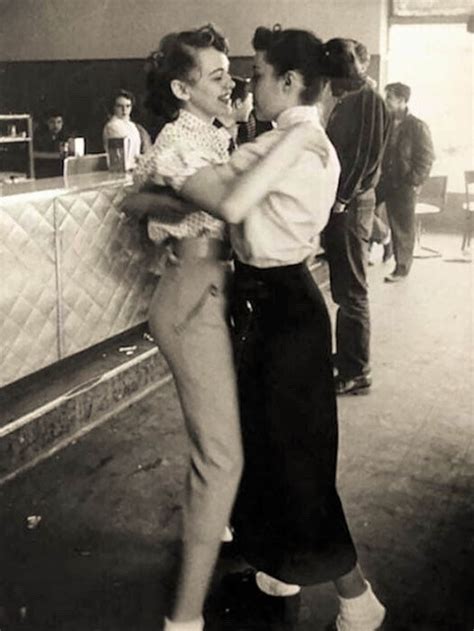 Lesbians Dancing 1950s Public Affection Butch Femme Etsy