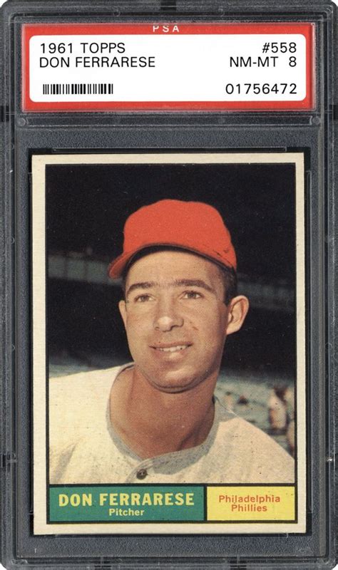 auction prices realized baseball cards 1961 topps don ferrarese