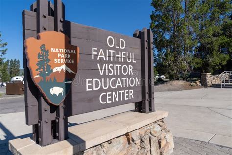 Sign And Building For The Old Faithful Visitor Education Center In