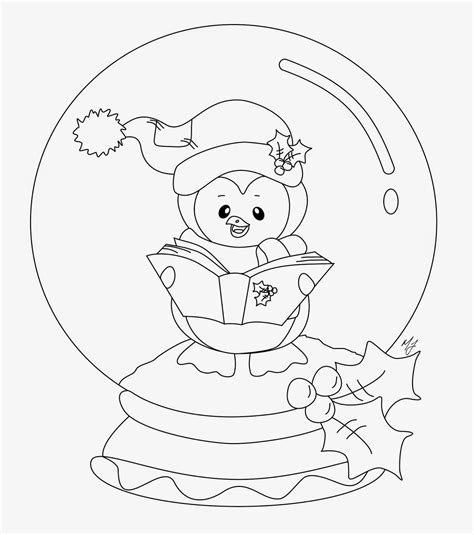 ️christmas Snow Globe Coloring Pages Free Download