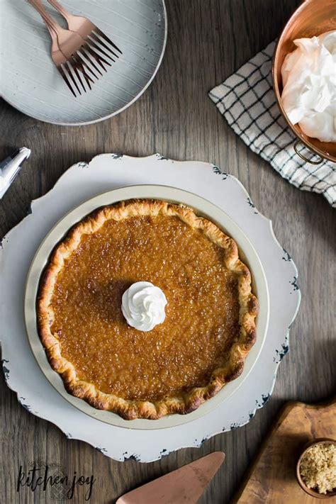 Maple Bourbon Pumpkin Pie With Brulee Top Kitchen Joy Recipe