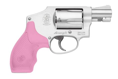 Smith And Wesson Model 642 Airweight Pink Grip Revolver 38 Special P
