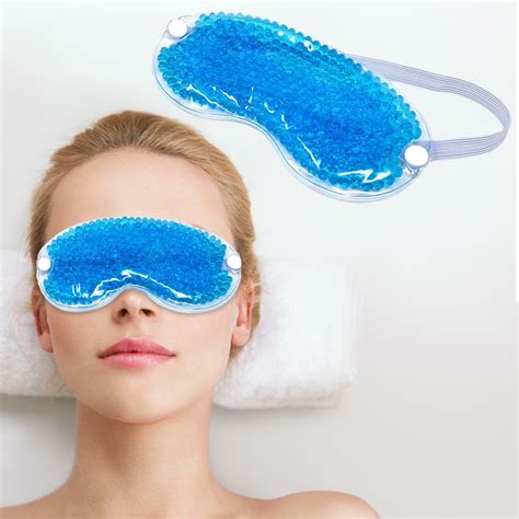 Gel Bead Heating Cooling Sleep Mask Reusable Hot Cold Ice Pack Puffy
