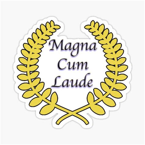 magna cum laude with wreath sticker for sale by ae0829 redbubble