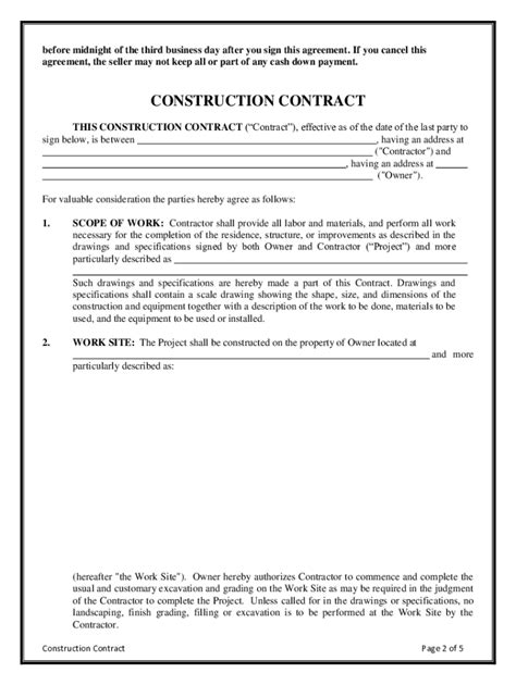 Florida Construction Contract Cost Plus Or Fixed Fee Fill And Sign