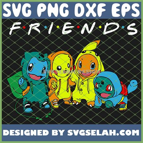 Baby Pokemon And Best Friends Pikachu Tv Show SVG, PNG, DXF, EPS