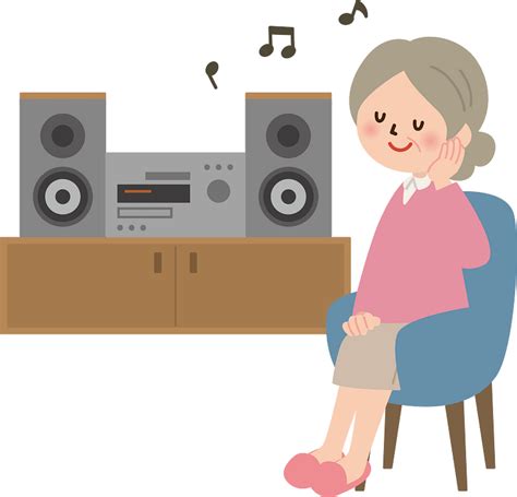 Grandmother Listens To Music Clipart Free Download Transparent Png