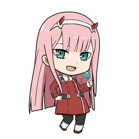 Zero Two Chibi Darling In The Franxx Render Vector By Eme 21 On Deviantart