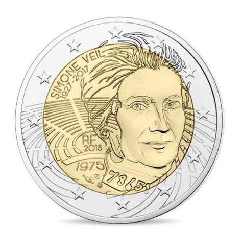 France 2 Euro 2018 Simone Veil Special 2 Euro Coins Eurocoinhouse Hot