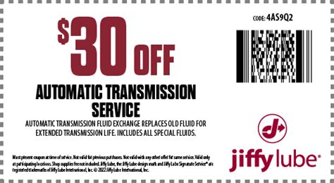 Oil Change Coupons Automotive Service Coupons Jiffy Lube