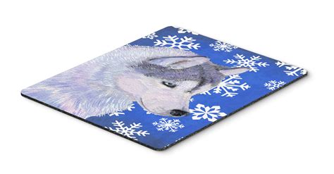 Carolines Treasures Ss Mp Siberian Husky Winter Snowflakes Holiday