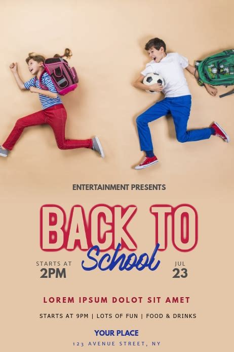 Free Back To School Flyer Template Postermywall Flyer Template Back