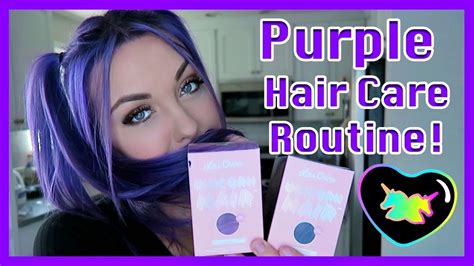 Purple Hair Care Routine Limecrime Youtube