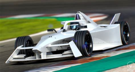 Generation Formula E Race Car Season 2022 2023 White Mockup 3d Model