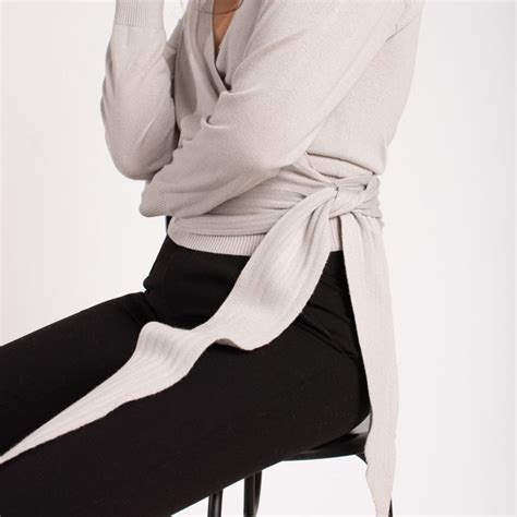 Grey Wrap Top Etsy
