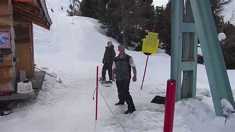 Funny Ski Lift Fail On A Snowboard Original Youtube