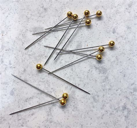 Metallic Gold Straight Pins For Quilting Sewing Crafts Etsy