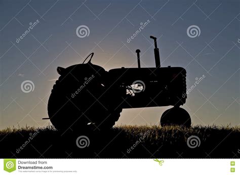 Massey Harris Tractor In The Sunset Stock Photo Image Of Massey Draw
