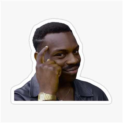 Thinking Black Guy Meme Roll Safe The Guy Tapping Head Meme Sticker