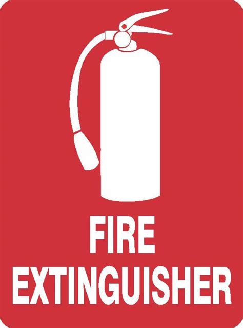 Fire Extinguisher With Picture Sign 05 Workplace Safety Equipment