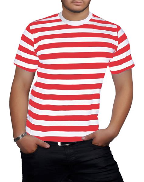 mens short sleeve red and white stripes t shirt gents casual wear fancy top ebay